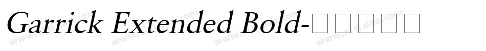 Garrick Extended Bold字体转换